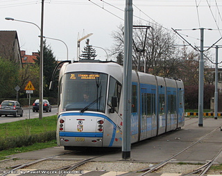 Škoda 19T #3108 na końcówce na Gaju, 2013-11-01