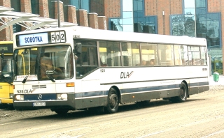 Mercedes #525 jako linia 502, pl. Dominikański