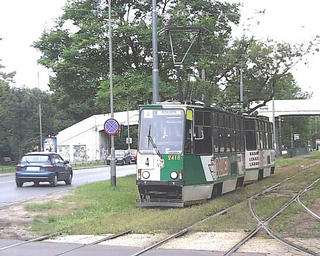 Skład 2418+1417 jako linia 4, ul. Wróblewskiego