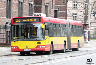 Volvo 7700 #8116 jako linia 406, ul. Podwale, 2008-03-23.