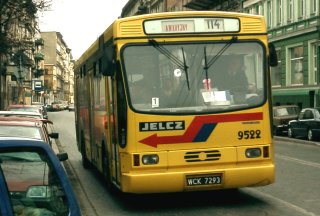 Gniot #9522 jako linia 114, ul. Komuny Paryskiej