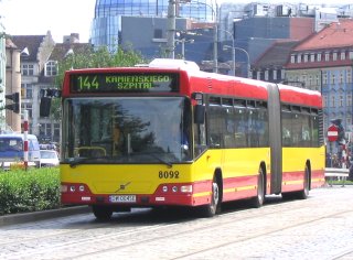Volvo #8092 jako linia 144, ul. Kazimierza Wielkiego