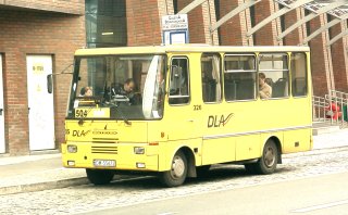 Autosanik #326 jako linia 504, pl. Dominikański