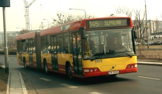 Volvo #8105 jako linia 145, al. Armii Krajowej