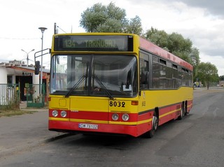 Volvo B10BLE6x2 #8032 na linii 134, Nowy Dwór, 2009.09.25