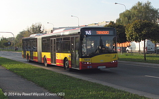 Solaris #5612 jako linia 145 na al. Armii Krajowej