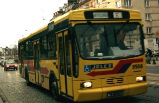 Gniot #9508 jako linia E, ul. Skłodowskiej-Curie