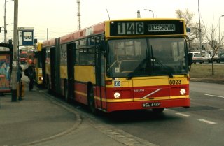 Volvo #8023 jako linia 146, al. Armii Krajowej