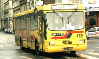 Gniot #9524 jako linia K, ul. Dworcowa