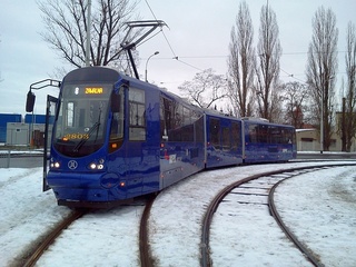 11.01.2016, Tarnogaj, Moderus #2803 w obsłudze linii 8, 
