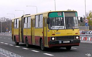 Ikarus #5290 jako linia 301, Most Milenijny, 2004.11.01