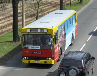 Jelcz #9511 na linii E, ul. Z. Wróblewskiego, 2009.04.27