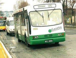 Gniot #9516 jako linia 125, ul. Sucha