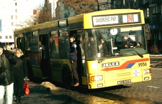 Gniot #9558 jako linia N, ul. Dworcowa
