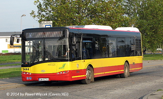 Solaris #5444 na linii K, pętla na Gaju