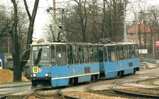 Skład 2346+2345 jako linia 10, pętla Leśnica