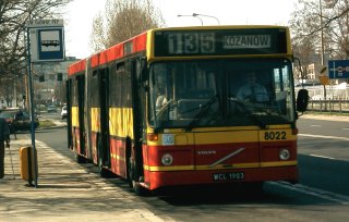 Volvo #8022 jako linia 135, ul. Sucha