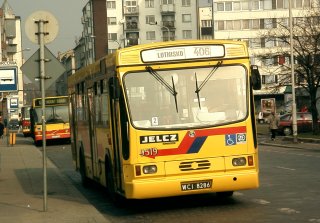 Gniot #9519 jako linia 406, ul. Dworcowa