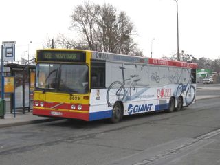 Volvo #8029 w reklamie na linii 122, Nowy Dwór, 2009.02.10