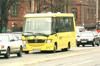 DLA #501 w drodze do zajezdni, ul. Skłodowskiej-Curie