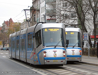 Škoda 19T #3113 na ul. Glinianej, 2013-11-01