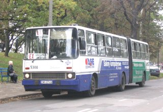 Ikarus #5308 jaki linia EX, pętla Osobowice