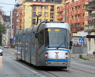 Škoda 19T #3102 na ul. Hubskiej, 2013-11-01
