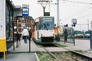 Skład 2304+2508 jako linia 22, ul. Kazimierza Wielkiego