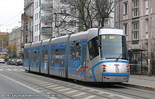 Škoda 19T #3115 na ul. Glinianej, 2013-11-01