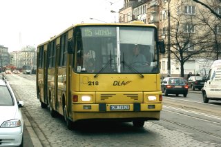 DLA #218 jako linia 115, ul. Skłodowskiej-Curie