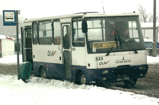 Autosanik #323 jako linia 104, ptla Kromera