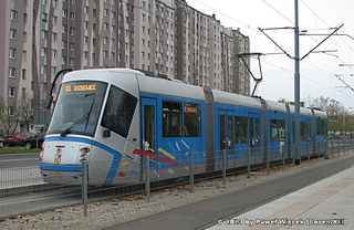 Škoda 19T #3107 na ul. Świeradowskiej, 2013-11-01