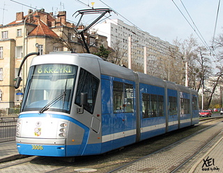 Škoda 3006 jako linia 6, ul. Powstańców Śląskich, 2008-03-24.
