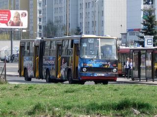 Ikarus w nowej reklamie na linii 134, Nowy Dwór, 2009.04.08