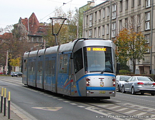 Škoda 19T #3122 na ul. Glinianej, 2013-11-01