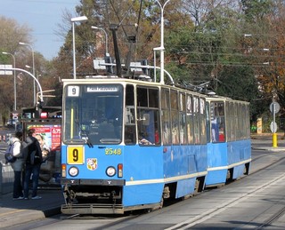 Skład 2548+2549 na linii 9, al. J. Kochanowskiego, 2009.11.05