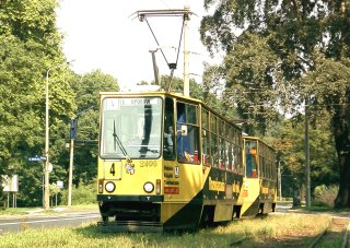 Skład 2406+2405 jako linia 4, ul. Mickiewicza