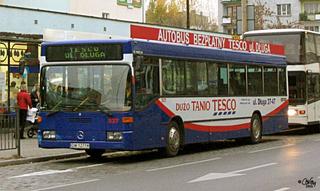 Mercedes #537 jako darmobus Tesco - Kościuszki, ul Kościuszki, 2004.10.26