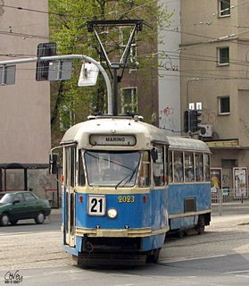 102Na #2023 jako linia 21, łuk Kazimierza Wielkiego/Szewska, 2007-04-09.
