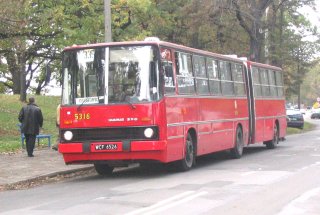 Ikarus #5316 jako linia 335, pętla Osobowice