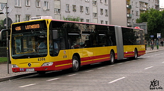 Citaro #8308 w pierwszym dniu kursowania (1 września 2008), linia 406, przystanek końcowy przy Dworcowej.