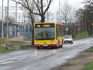 #7306 jako linia 409 pędzi na Leśnicę, ul. Żernicka, 2008.11.16