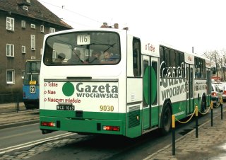 120M #9030 jako linia 116, ul. Toruńska