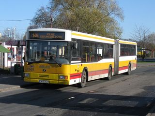 #8502 z nowymi wyświetlaczami oraz przednią atrapą na linii 149, Nowy Dwór, 2008.11.09