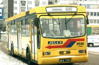 Gniot #9520 jako linia 406, ul. Dworcowa