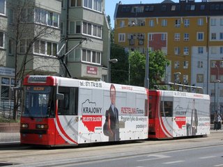 Skład 2604+2603 na linii 17, ul. H. Sienkiewicza, 2009.05.13