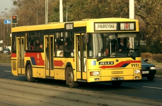 Gniot #9551 jako linia D, ul. Powstańców Śląskich