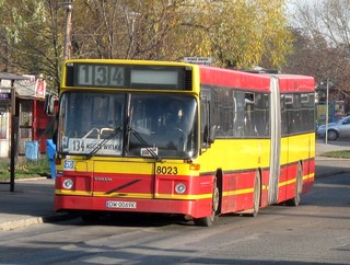 Volvo B10MA #8023 na linii 134, Nowy Dwór, 2009.11.20