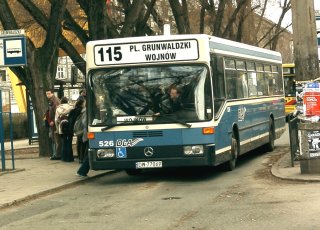 Mercedes #526 jako linia 115, pl. Grunwaldzki