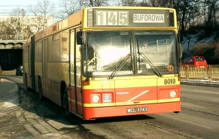Volvo #8010 jako linia 145, ul. Borowska